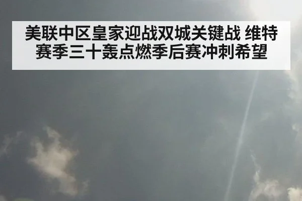 美联中区皇家迎战双城关键战 维特赛季三十轰点燃季后赛冲刺希望